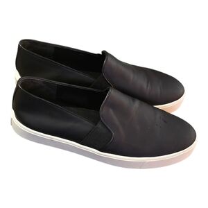 Vince Brenden B Slip On Leather Women's Black Slip-On Loafers Shoe Size 8